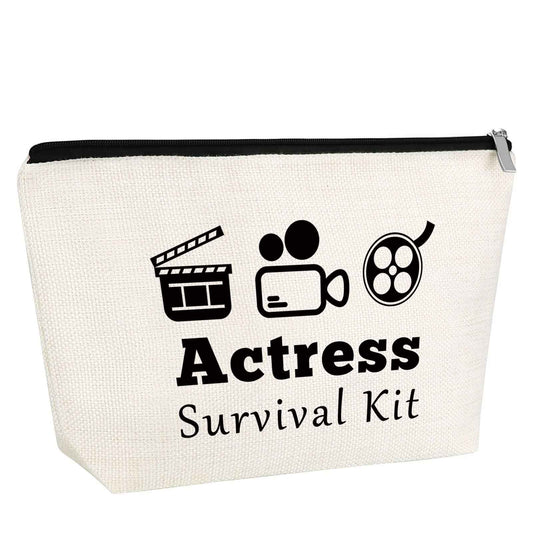 Gfhzdmf Actress Gift Acting Gift for Drama Actor Actress Makeup Bag Theater Present Zipper Pouch Theatre Drama Travel Cosmetic Pouch Funny Actor Student Presents Musical Teacher Graduation prezzie