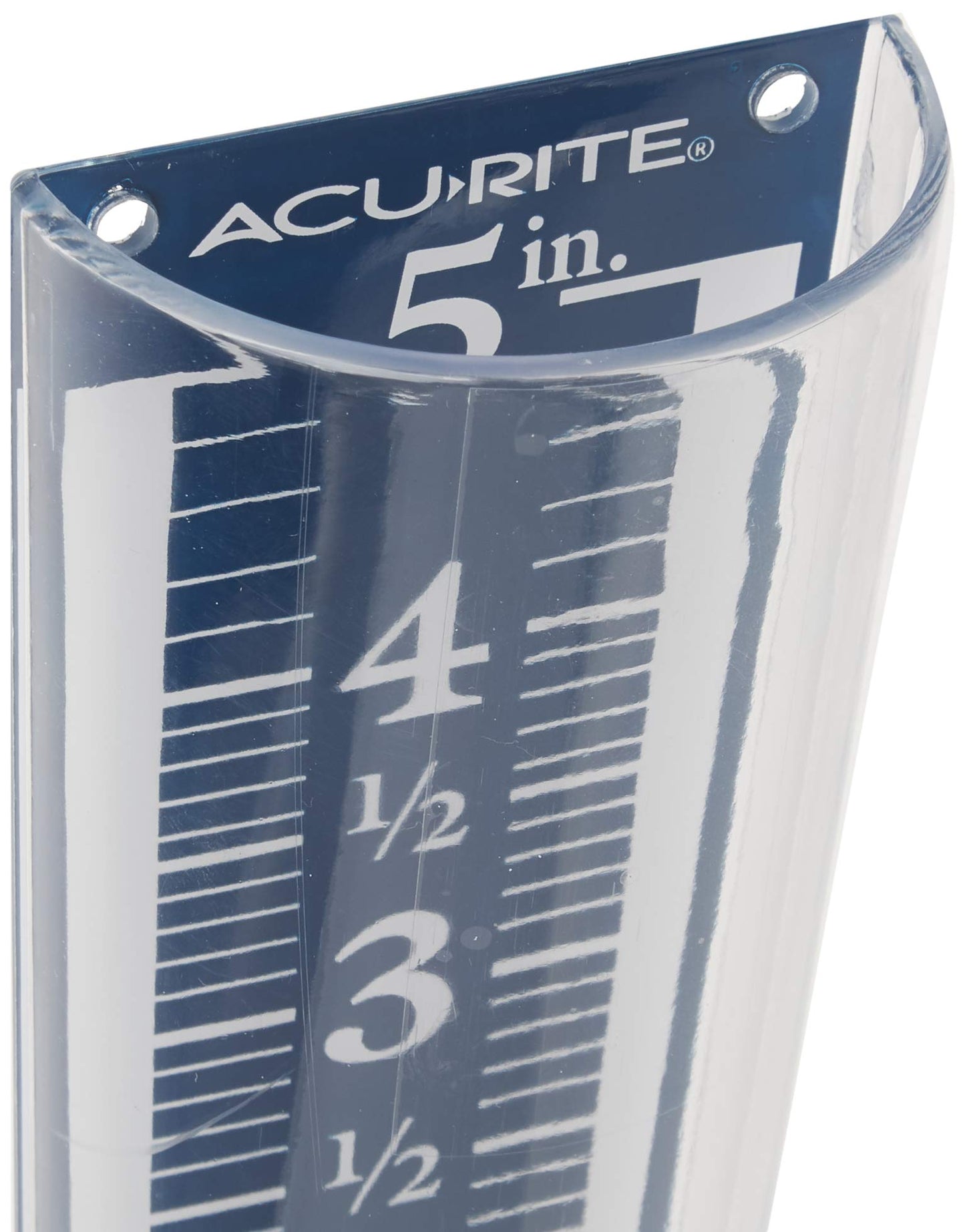 AcuRite 5" Capacity Easy-to-Read Magnifying Acrylic, Blue (00850A3) Rain Gauge