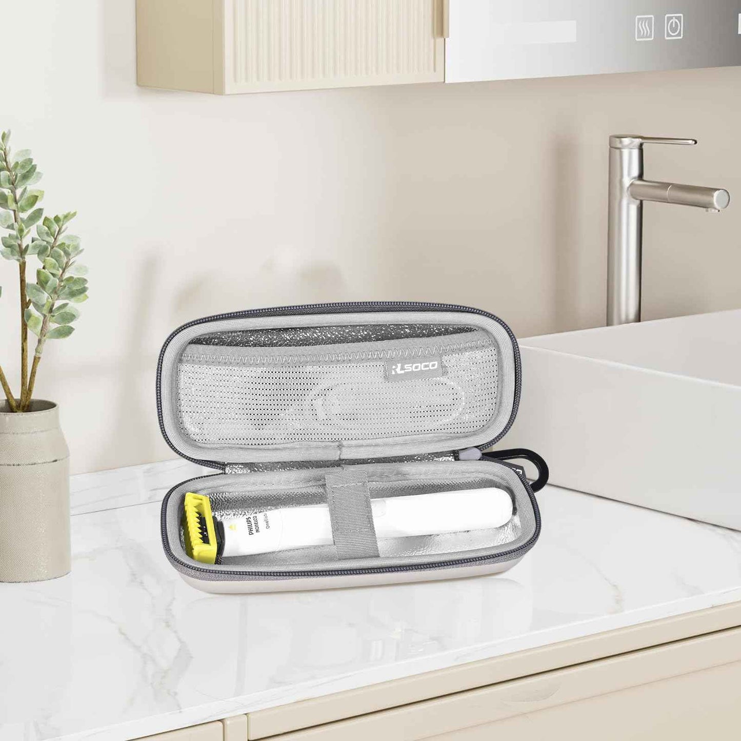 RLSOCO Shaving Case,Hard Case for Philips Norelco OneBlade Intimate,Designed for Pubic Grooming,Trim & Shave,QP1924/70 & OneBlade First Shave,Teen Hybrid Electric Shaving System,QP1324/20