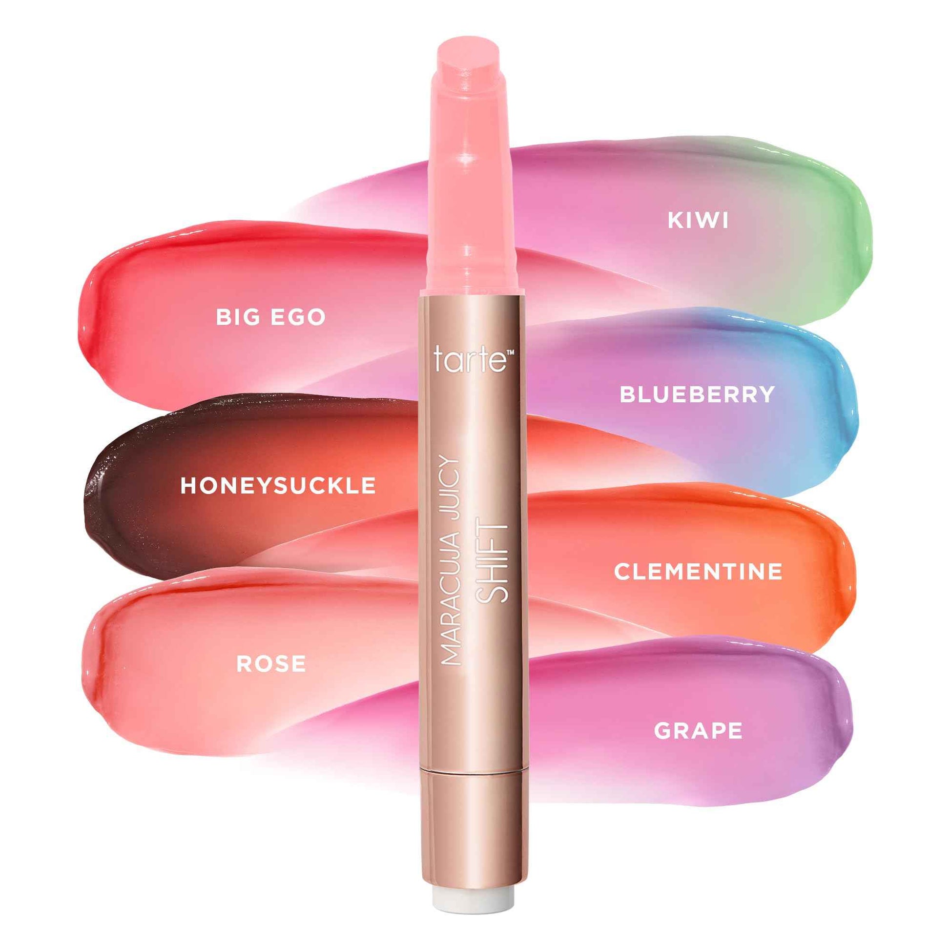 tarte maracuja juicy lip shift – Hydrating & Volumizing Lip Plumper Gloss Balm, Hyaluronic Acid & Vitamin E, pH-Powered Plumping Lipgloss, High Shine Finish, Vegan & Cruelty Free
