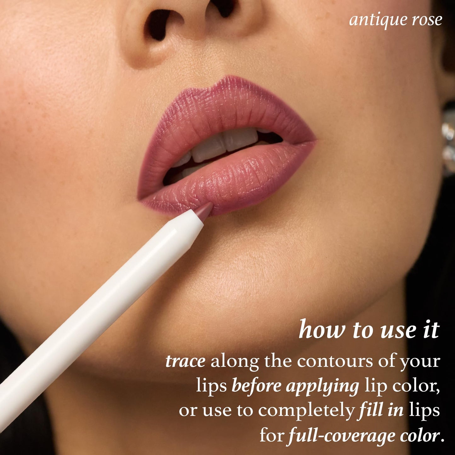 Julep With a Trace Retractable Creamy Long-Lasting Lip Liner, Antique Rose