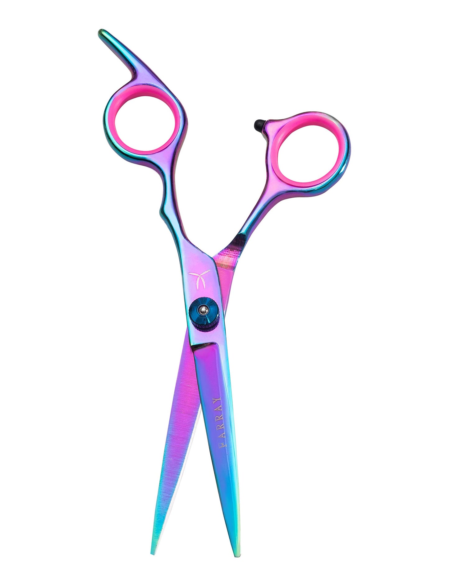 FARRAY Hair Cutting Scissors，6.5 Inch Professional Stainless Steel Barber Hair Scissors，for Both Salon and Home Use (Aurora color)