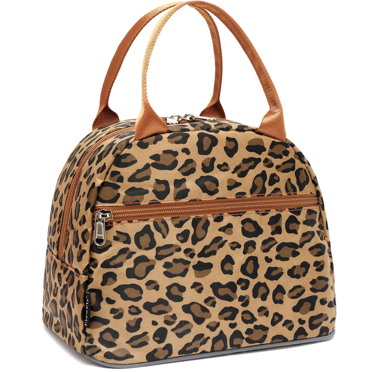 FlowFly Lunch Bag Tote Bag Lunch Organizer Lunch Holder Insulated Lunch Cooler Bag for Women/Men,Leopard