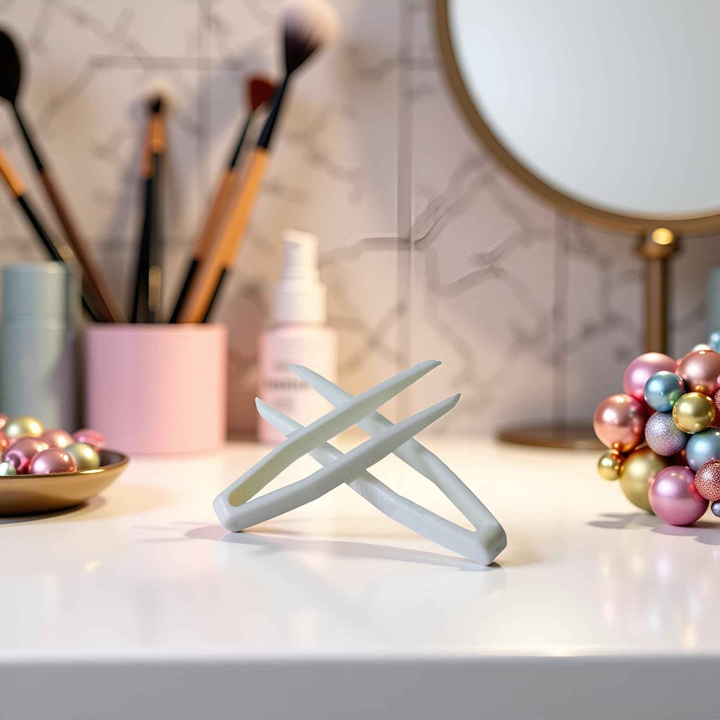 50 Pcs White Mini Plastic Tweezers Contact Lens Clip Beauty Tweezers Makeup Tool Hair Removal for Double Eyelid, Ideal for Picking and Placing Beads Craft supplies