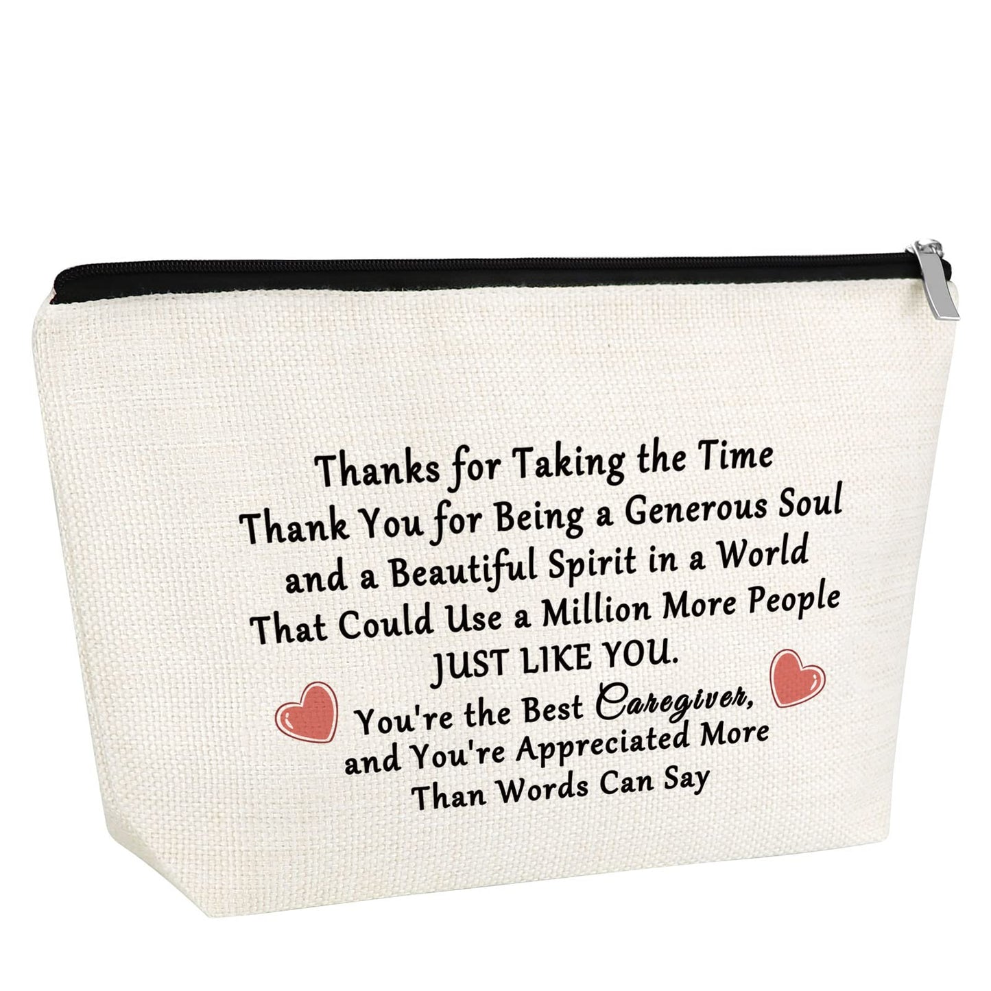 Gfhzdmf Appreciation Gift Thank You Gift for Caregiver Nanny Babysitter Makeup Bag New Year Thanksgiving Christmas Gift for Caretakers Nurse Assistant Birthday Graduation Gift for Women Her Friend