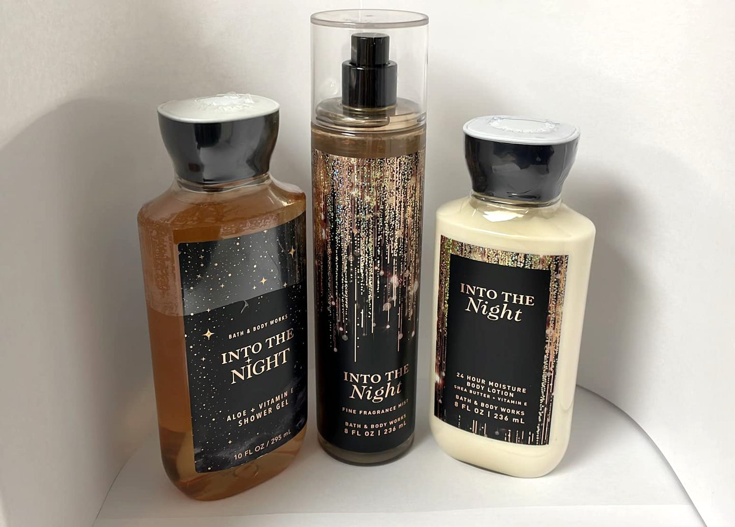 Into the Night - 3 pc Bundle - Daily Trio - Shower Gel, Fine Fragrance Mist & Super Smooth Body Lotion