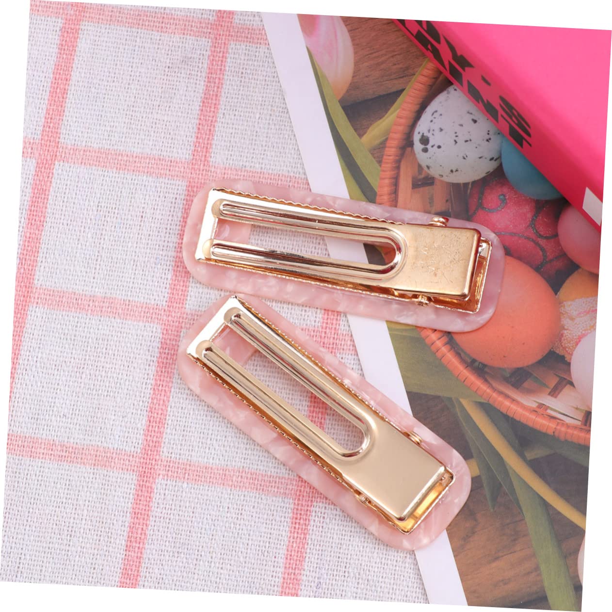 FOMIYES 2 Pcs square hair clips women's hair clips Acetic acid hair clips Leopard hair clips hair accessories for women hair accessory for women Acrylic Resin Hair Barrettes Japanese Miss