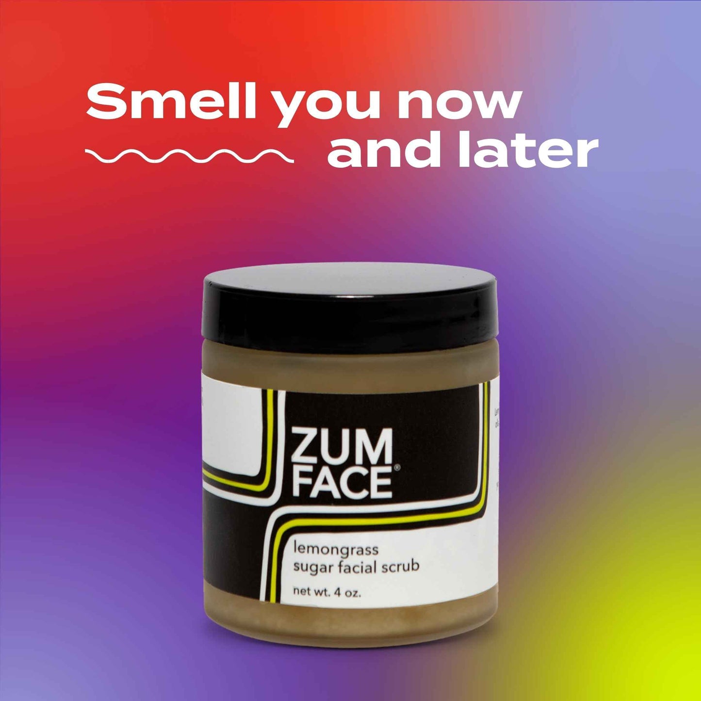 Indigo Wild Zum Face Sugar Facial Scrub - Natural Sugar Scrub - Soothing Facial Exfoliator with Jojoba Oil, Coconut Oil & Olive Oil - Lemongrass - 4 oz (Pack of 2)