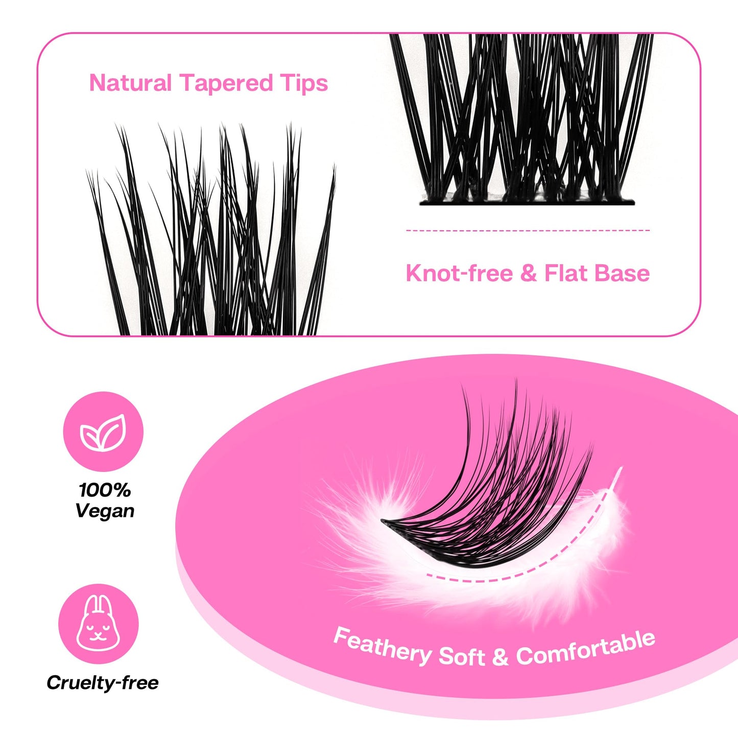 Lash Clusters, CALAILIS Cluster Lashes 168Pcs D Curl Eyelash Clusters DIY Lash Extensions Reusable Wispy Individual Lashes Super Thin Band and Soft Cluster Eyelash Extensions (716, D-10-16MIX)