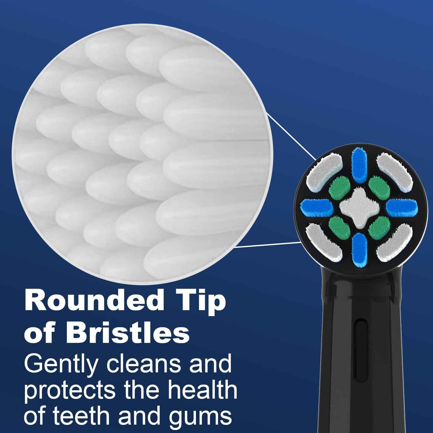 8 Pack Smart Cleaning Replacement Heads Compatible with Oral B iO 2 3 4 5 6 7 8 9 10 Series Electric Toothbrush, Brush Heads Compatible with Oral B iO Electric Handles (Black)