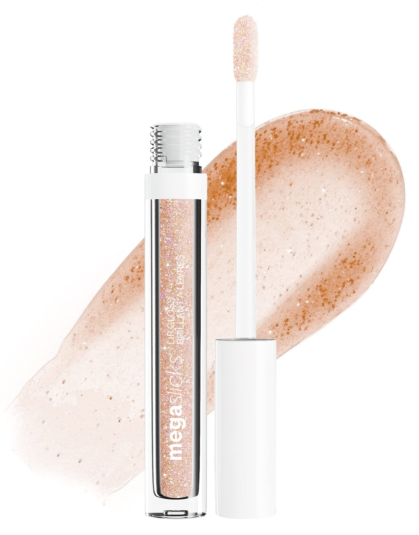 wet n wild MegaSlicks Lip Gloss, Ultra-Glossy, Vitamin-E Enriched, Ultra-Gloss High Shine Moisturizing, Cruelty-Free & Vegan - Crushed Diamonds