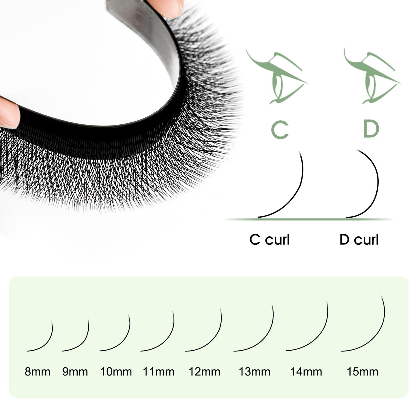 NATUHANA W Shaped Clover Eyelashes Extension 4D Premade Fans 0.07mm D Curl 12mm Single Size Tray Volume Lash Cluster W Lashes Supplies Automatic Blooming Flower Lash Extensions (12mm, 4D black;0.07 D)