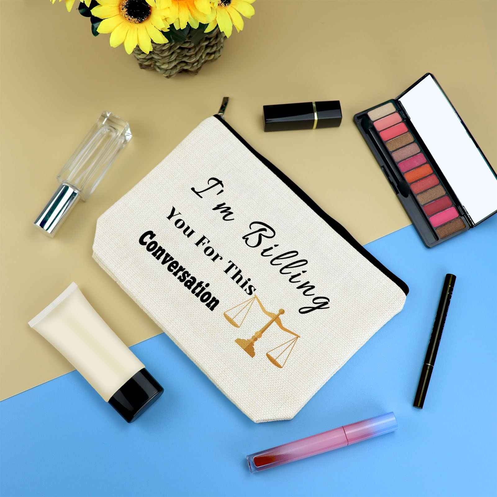 Lawyer Gifts for Women Makeup Bag Lawyer Appreciation Gift Thank You Gift for Lawyer Paralegal Attorney Judge Legal Assistant Law Student Graduation Birthday Gifts Cosmetic Bag Travel Makeup Pouch