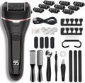 Electric Callus Remover for Feet with 3 Roller Heads 2 Speed Rechargeable Waterproof Professional Pedicure Kit 17 in 1 Foot File Tools Perfect for Dead Hard Cracked Dry Skin