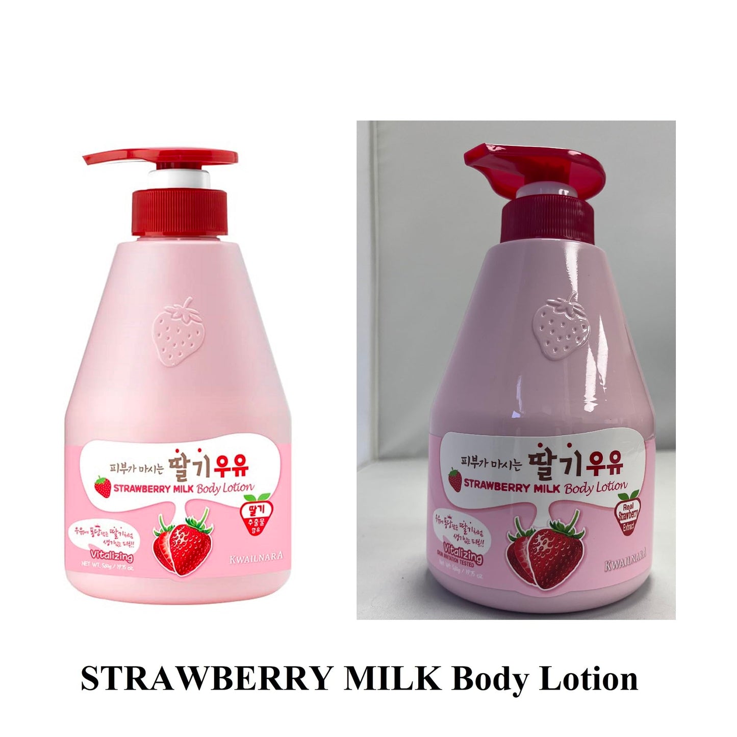 WELCOS KWAILNARA Milk Body Lotion 560 g / 19.75 Fl. oz (Strawberry)