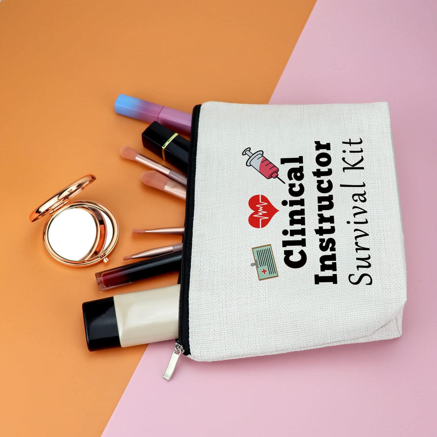 Clinical Instructor Gift Clinical Instructor Appreciation Gift from Student Instructor Makeup Bag Thank You Gifts for Clinical Instructor Preceptor Retirement Graduation Christmas Gift Travel Pouch