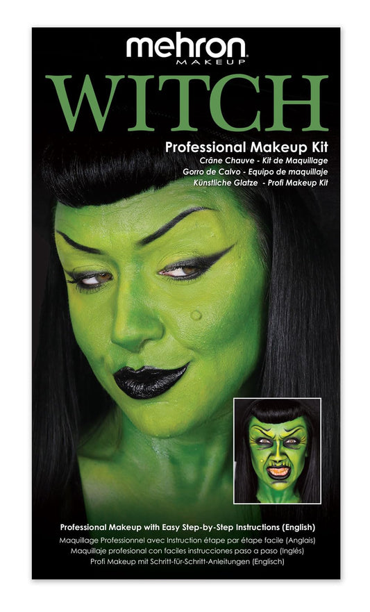 Mehron Makeup Premium Character Kits| Makeup Kits for Halloween & Cosplay| Made in the USA | Complete Makeup Kit | Includes all Makeup, Tools, & Instructions on How to Create the Look | (Witch)