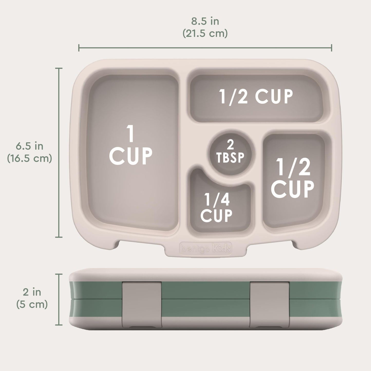 Bentgo Kids Prints Leak-Proof, 5-Compartment Bento-Style Kids Lunch Box - Ideal Portion Sizes for Ages 3-7, Durable, Drop-Proof, Dishwasher Safe, & Made with BPA-Free Materials (Dino Fossils)