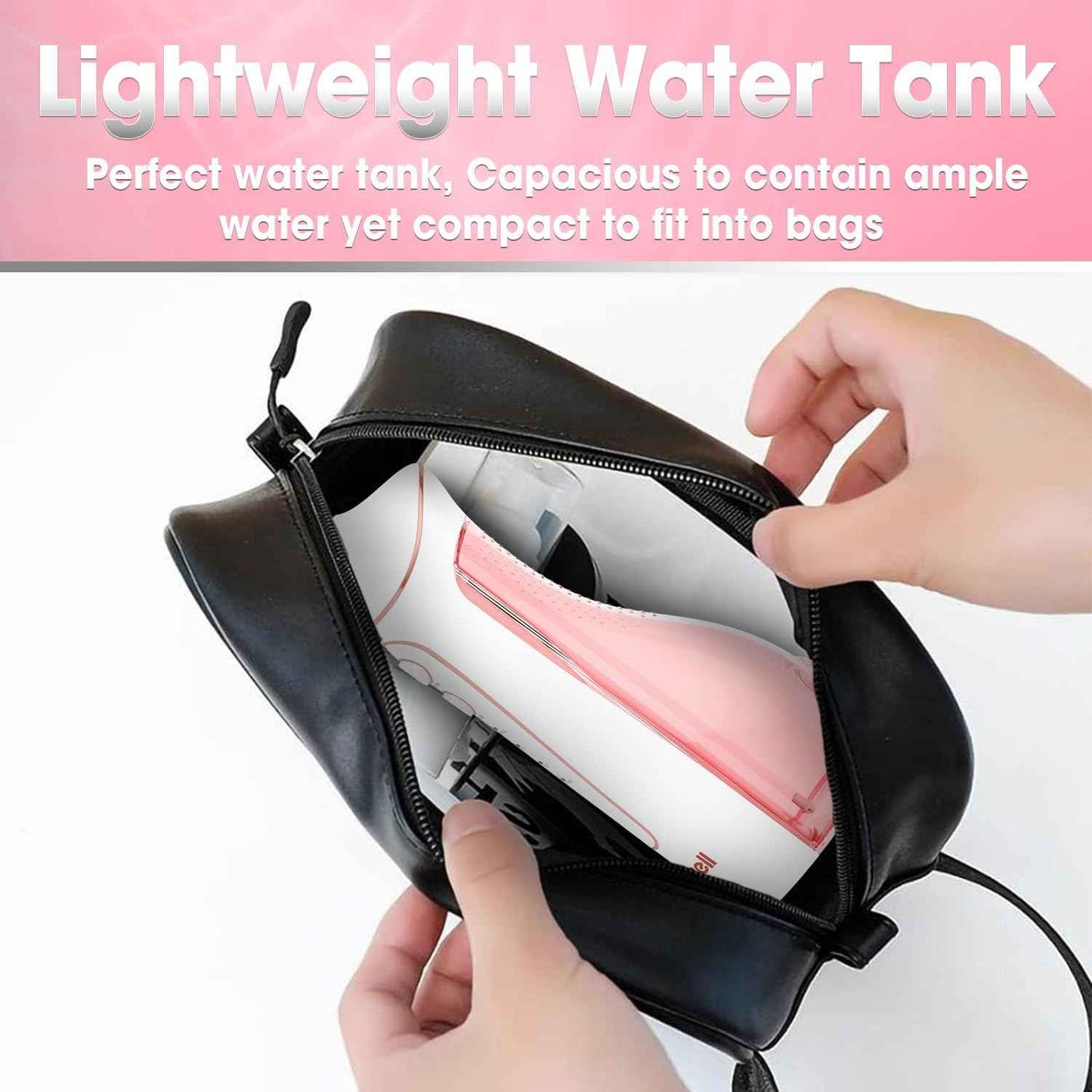 Water Dental Flosser Cordless for Teeth - Nicwell 4 Modes Dental Oral Irrigator, Portable and Rechargeable IPX7 Waterproof Powerful Battery Life Water Teeth Cleaner Picks for Home Travel