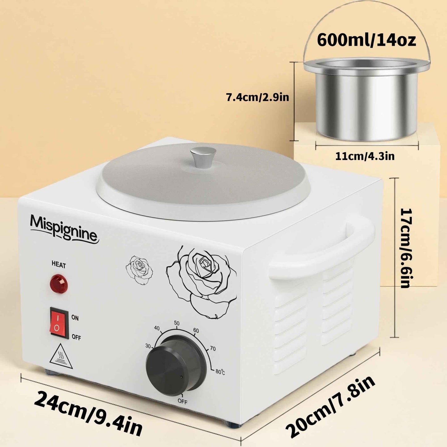 Wax Warmer, Professional Wax Pot for Hair Removal, Large Waxing Machine Electric Waxing Heater for SPA Salon Equipment.