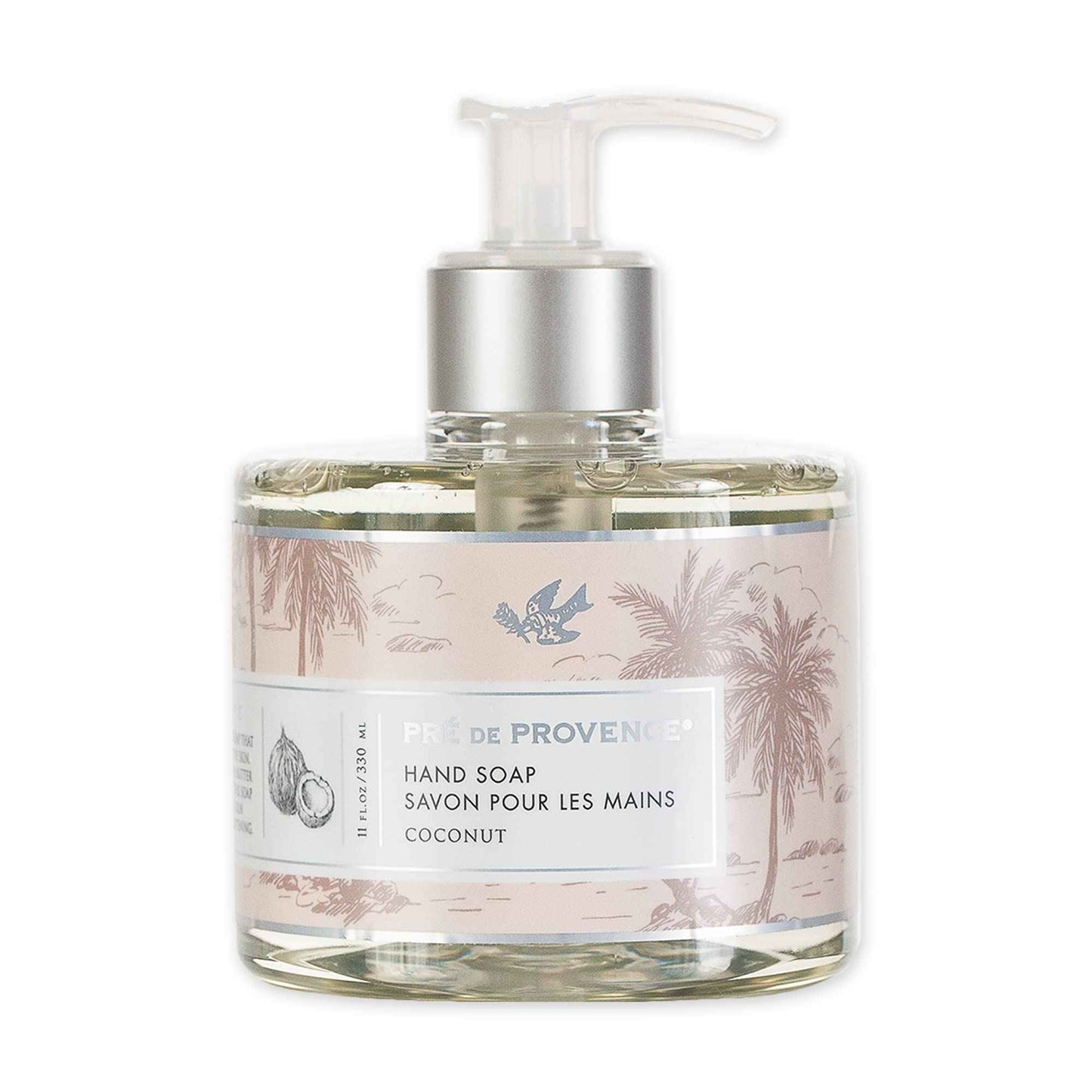 Pre de Provence Collection Liquid Hand Soap, Sooths & Softens while Cleansing, Enriched with Shea Butter, Vitamin E & Glycerin, Soft & Soothing, 11 fl oz, Coconut