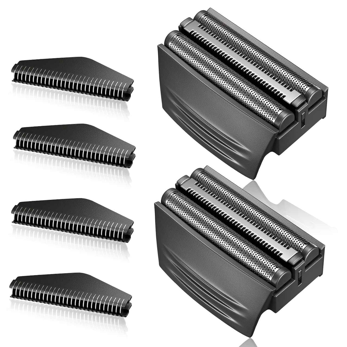 Shaver Replacement Foil Head Compatible with Remington TITANIUM-X Flex & Pivot Foil and Cutter Head for Shaver F4900,F5800,F7800 (Black/2Pack)