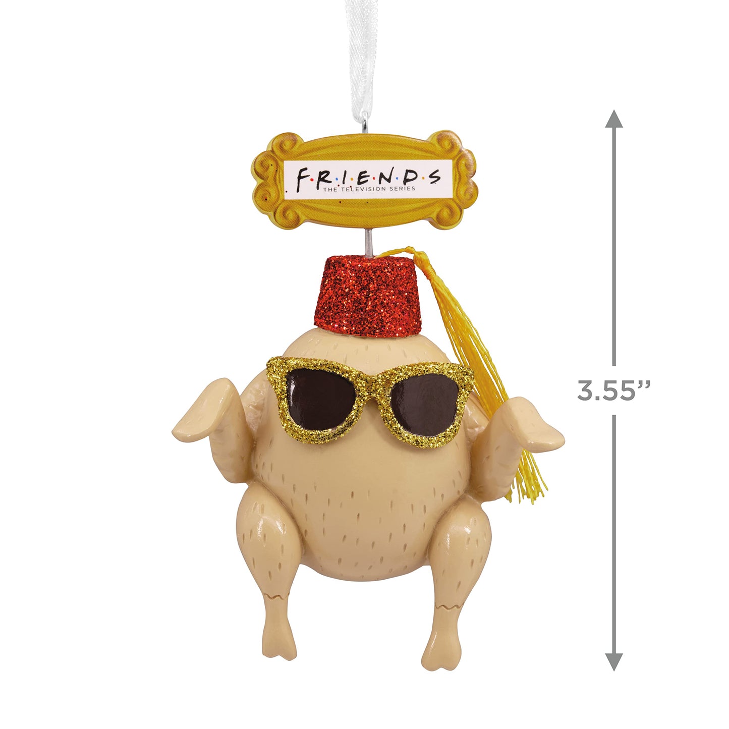 Hallmark Friends Turkey in Fez and Sunglasses Christmas Ornament, Resin