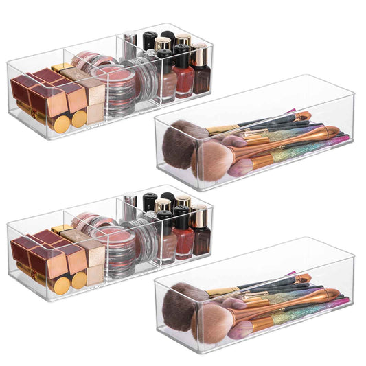 LONTOHCE Acrylic Organizer 2 pieces Makeup Organizer Countertop For Drawers Organizer Storage Bathroom Organizers And Storage Is A Good Choice For Desktop Finishing (2)