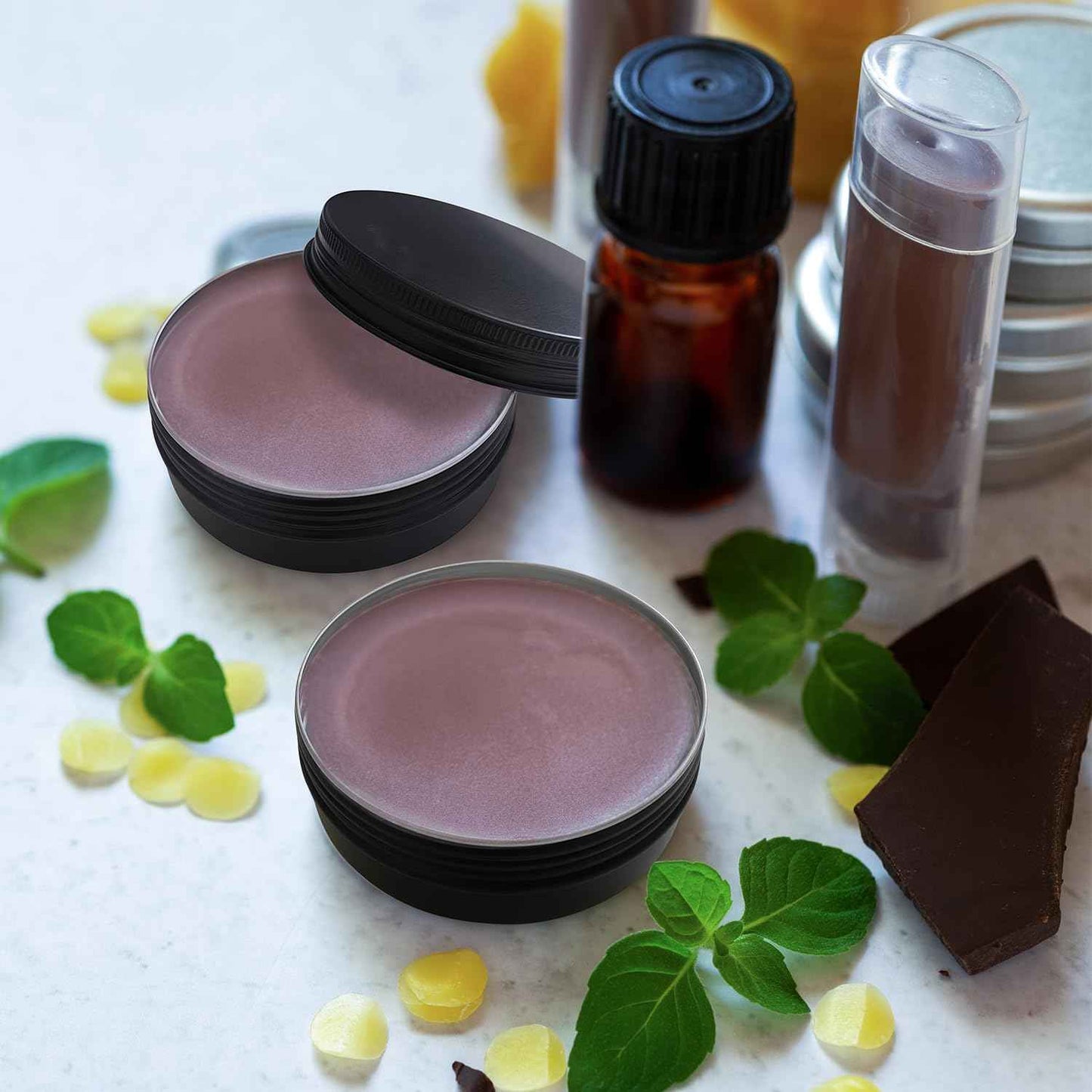 40 Pcs 4 Ounce Aluminum Tin Jars Containers Leak Proof Cosmetic Tin Jars Containers Round Screw Lids for Cosmetic, Salves, Balms, Lip Balm or Others, 120mL Black