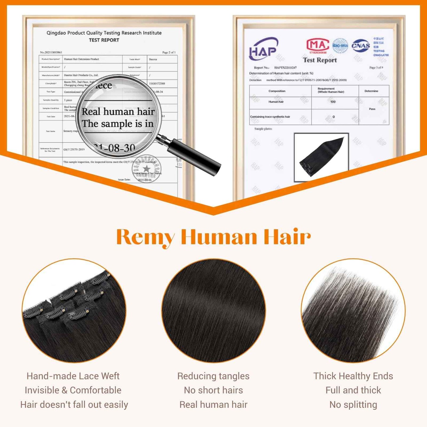 TESSHAIR 6PCS Clip in Hair Extensions Real Human Hair, Short Hairpieces for Women Single Clip Ins to add Highlights & Volume, No Tangle & Smooth,12 Inch 33g #1B Natural Black