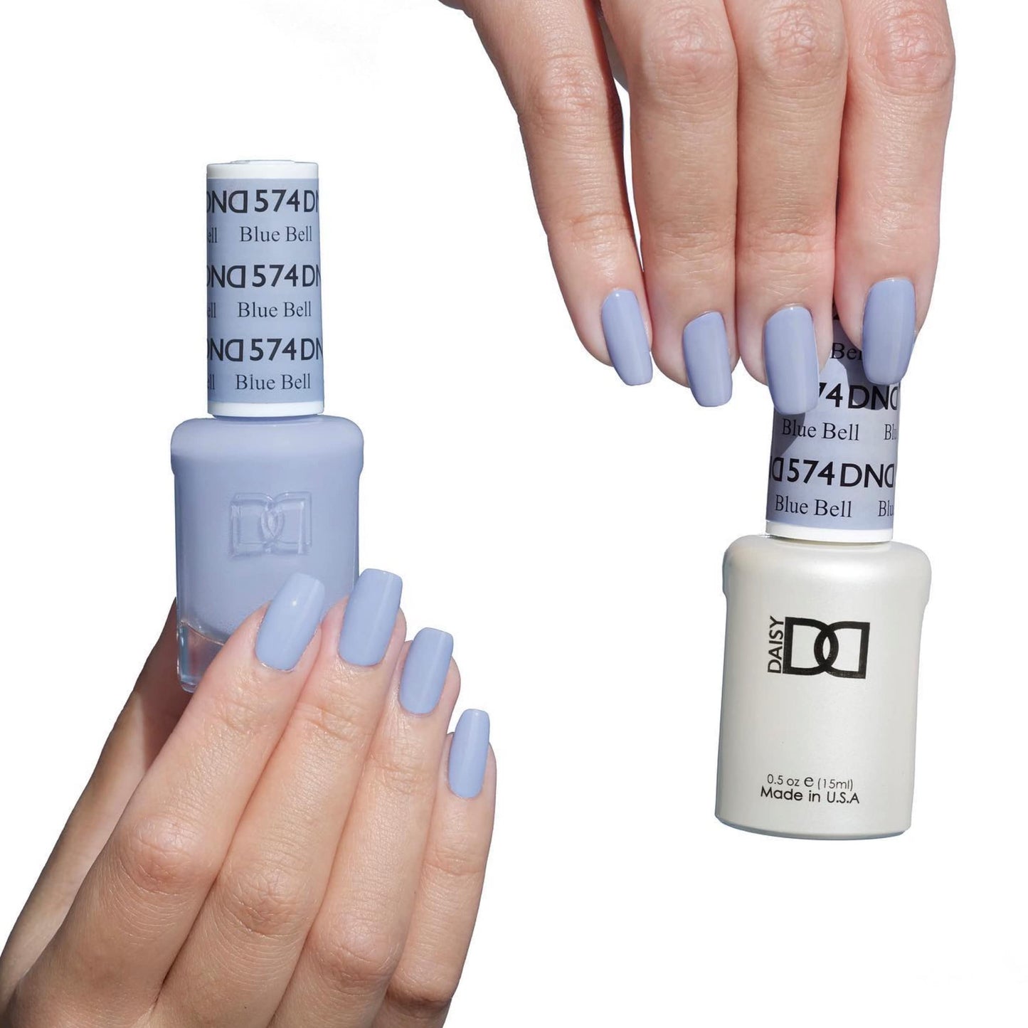 DND Gel Polish Set, Blue Collection, UV/LED Gel Polish and Air Dry Nail Lacquer, Matching Chip-Free Polish Duo, 574 Blue Bell, 0.5 Fl Oz