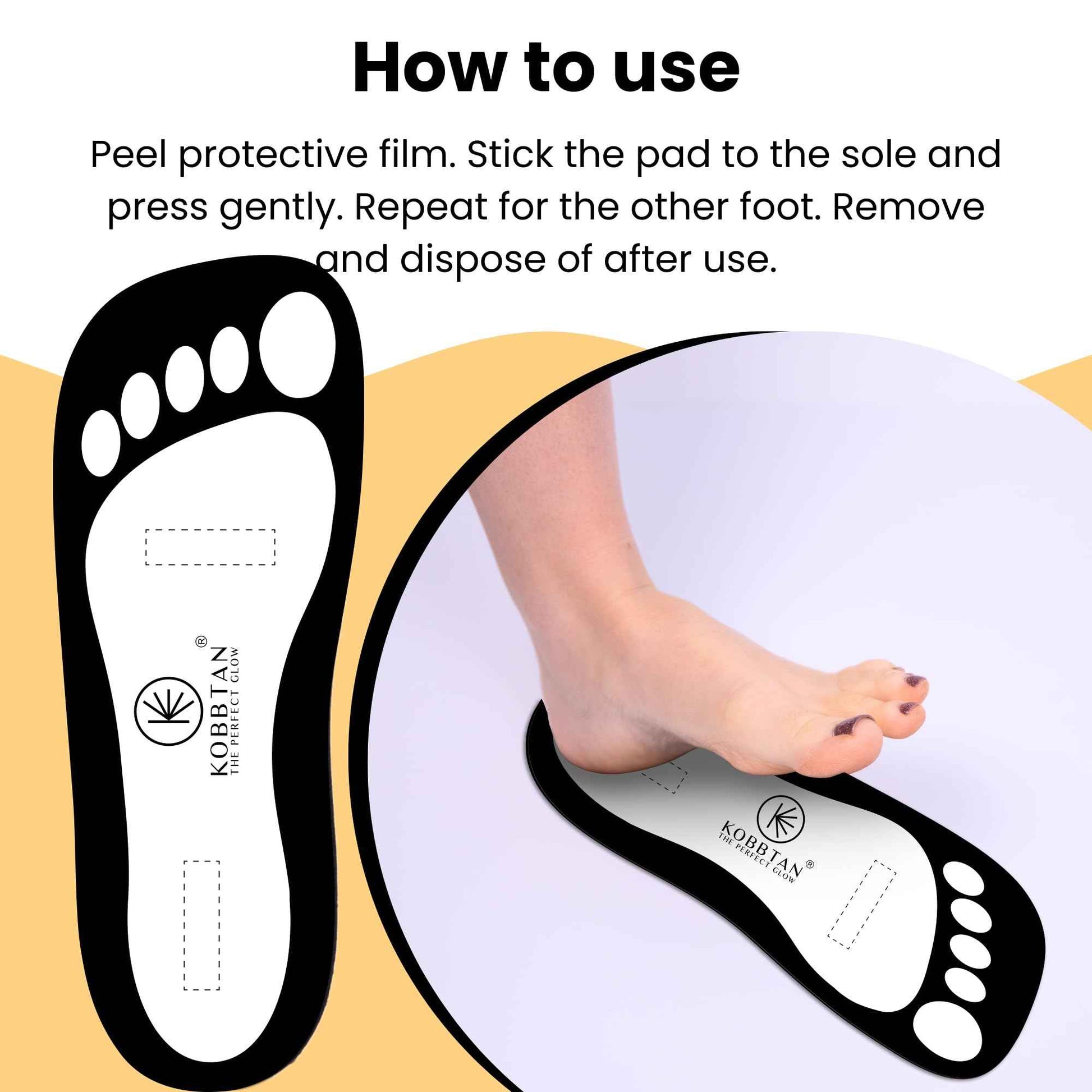 KobbTan 120Pairs Spray Tan Feet Pads Disposable & Economic for Spray tanning,Use in Tanning booth,Sunless Tanning at Home or Beauty Salon-Non Slip-Comfortable-Hygienic-Ultra Bronzing (Black)