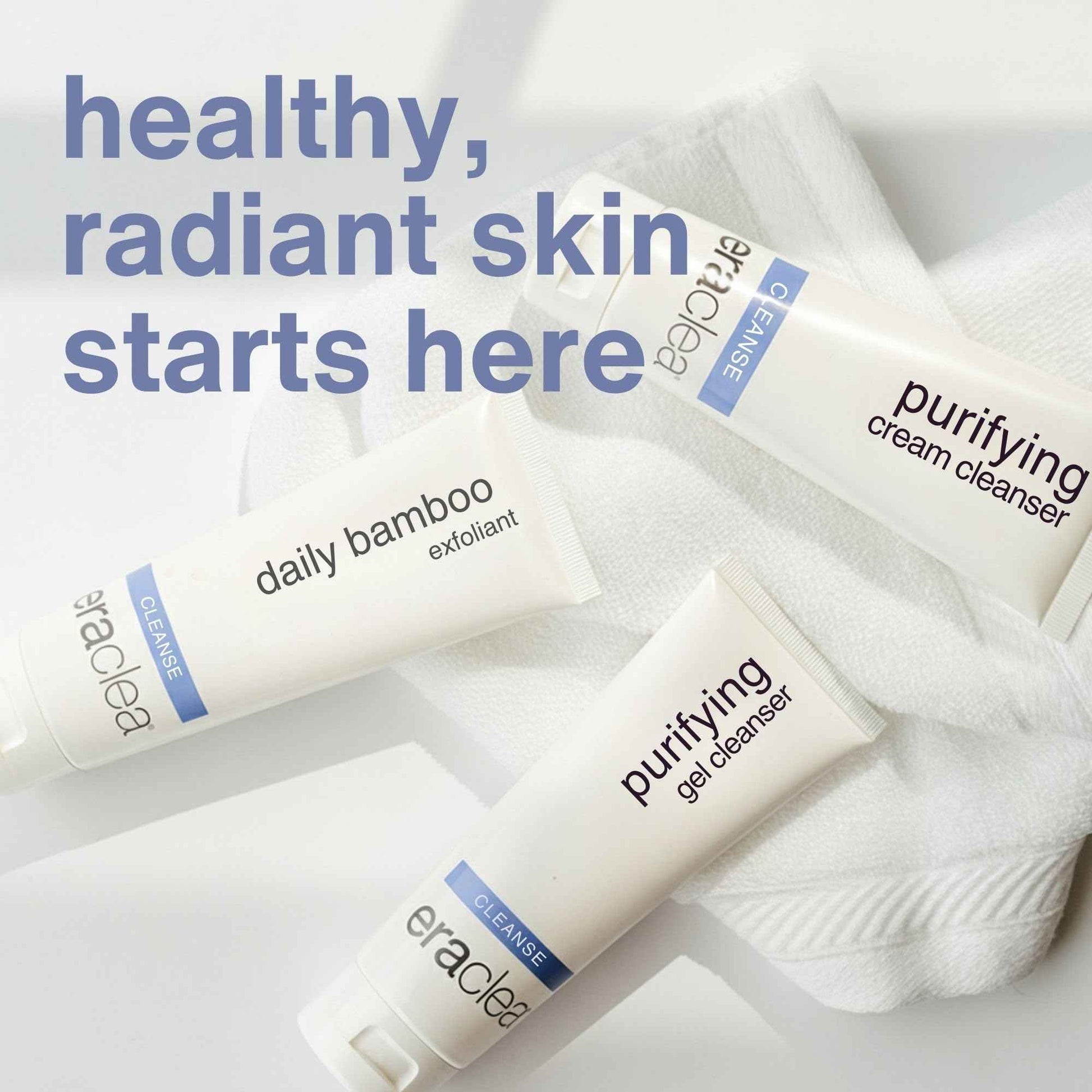 eraclea Purifying Cream Cleanser, Gentle Daily Cleanser with Hyaluronic Acid, Hydrating Face Moisturizer for Dry Skin, Soothing Face Wash Removes Impurities, Oil, and Makeup for Radiant Skin (4 fl oz)