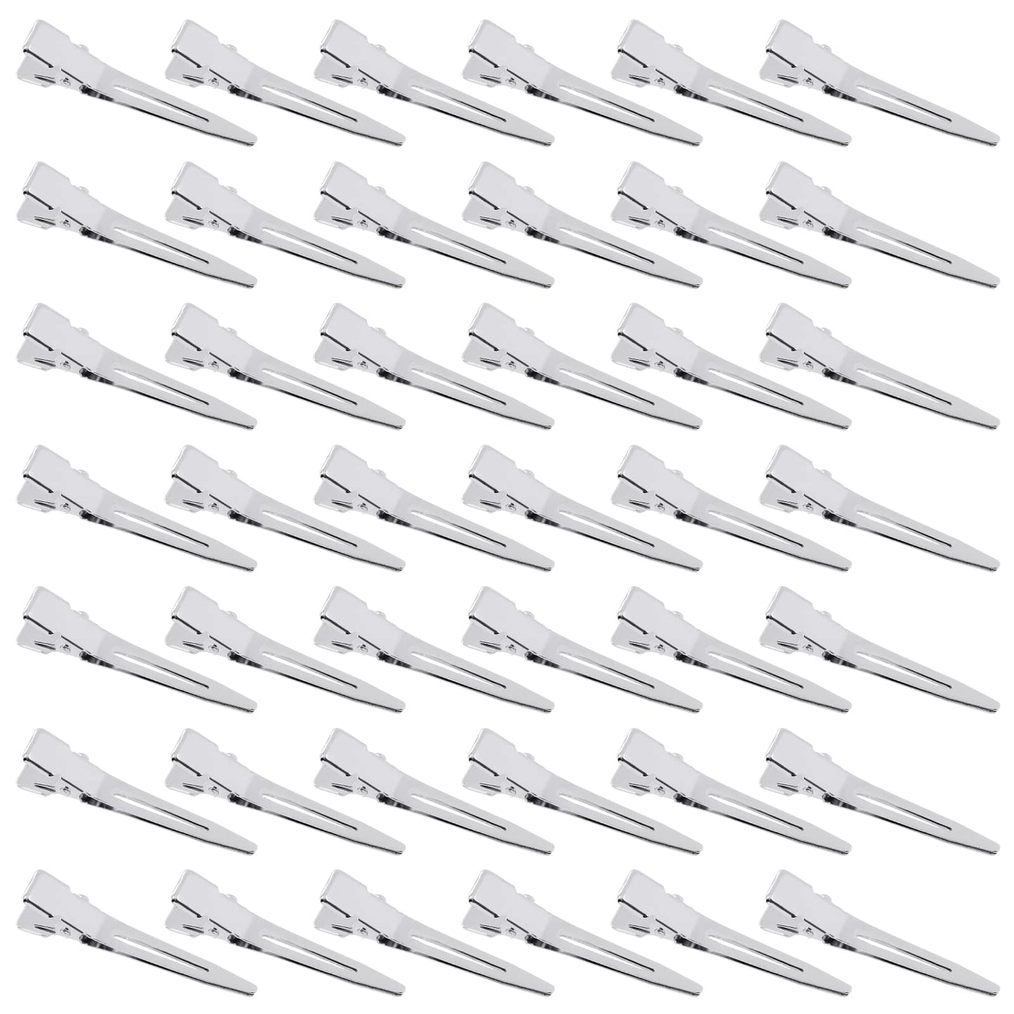 Keadic 100 Pcs Alligator Hair Clips Assortment 1.37 Inch Silver Metal Single Prong Pin Curl Clip Hairdressing Barrettes Hairpin for Hair Salon, Thick Hair Roller, Styling Sectioning, Hair Bows (3.5cm)