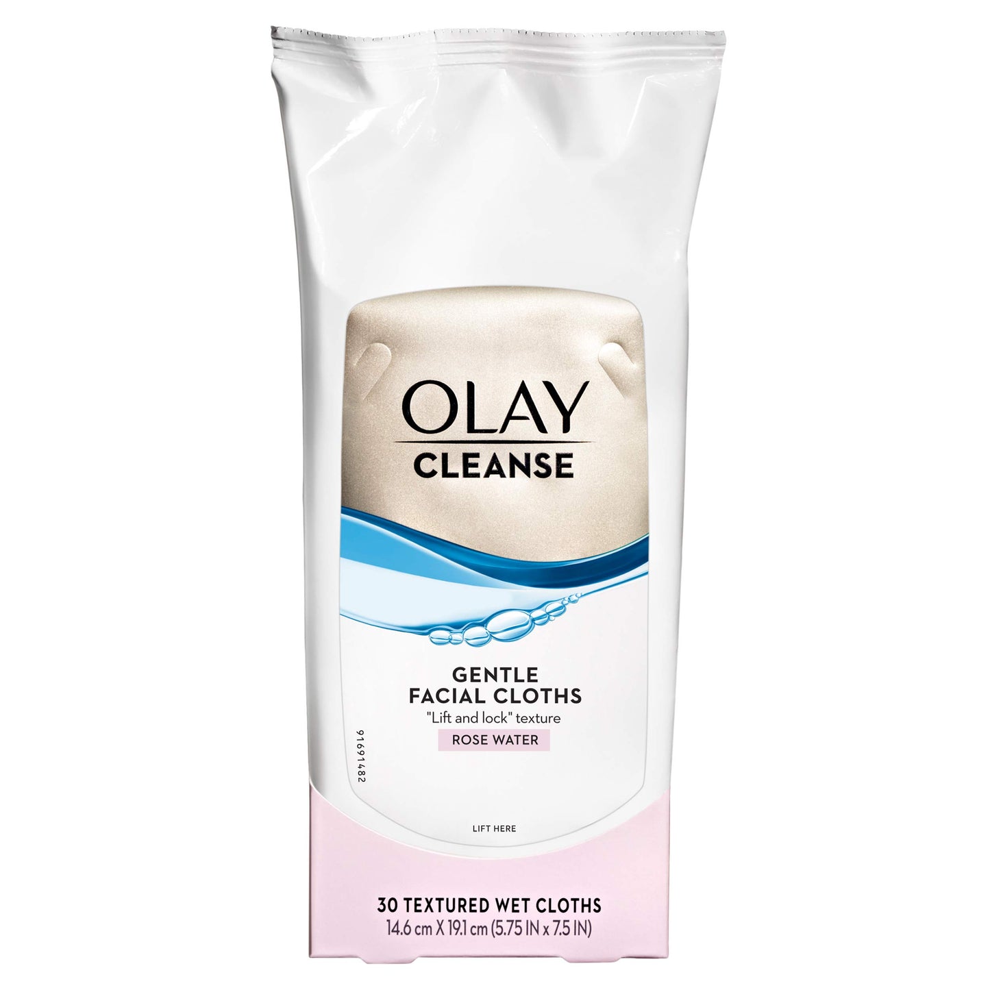 Olay Cleanse Makeup Remover Cleansing Face Wipes, Daily Facial Towelettes, Rose Water, 25 Count, 3 Pack