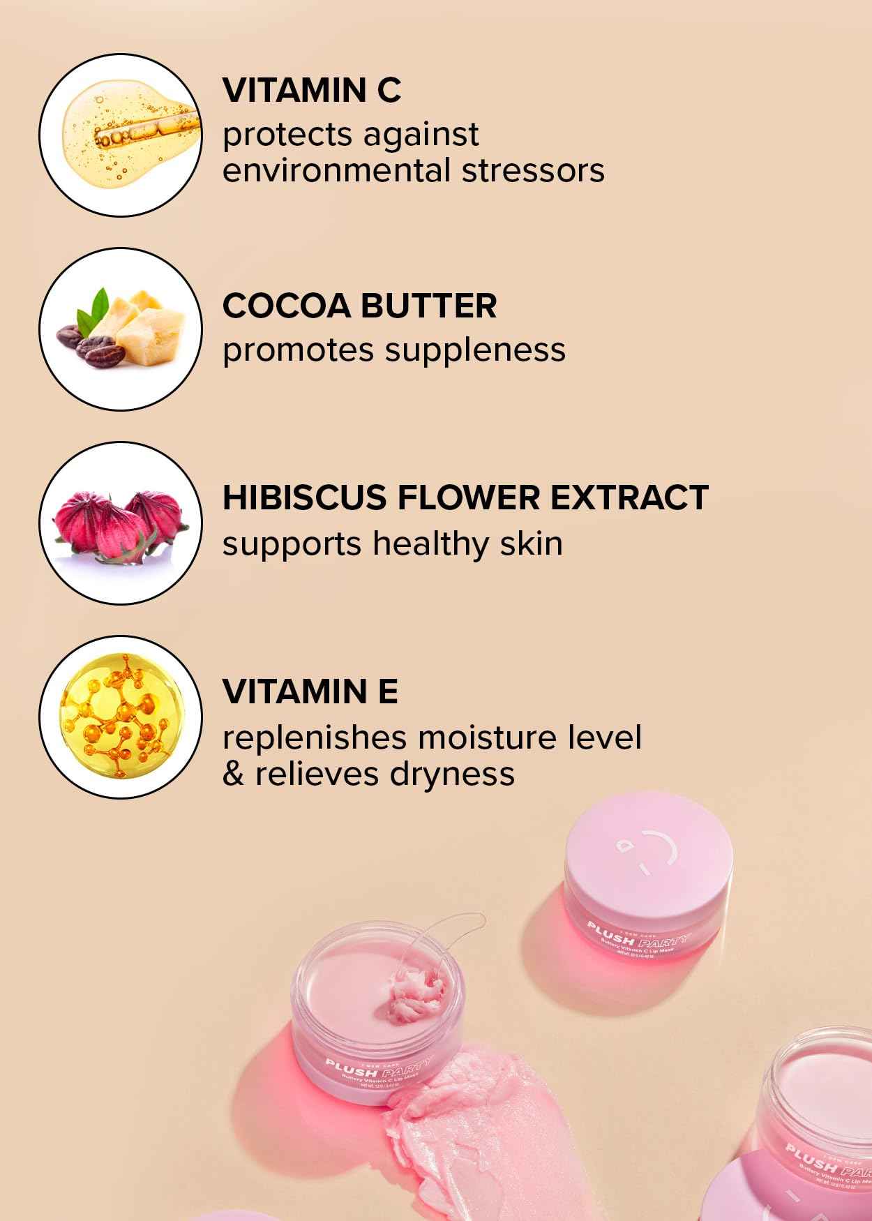 I DEW CARE Lip Scrub - Cushy Crush, 1.05 oz. + Lip Mask - Plush Party, 0.42 Oz Bundle