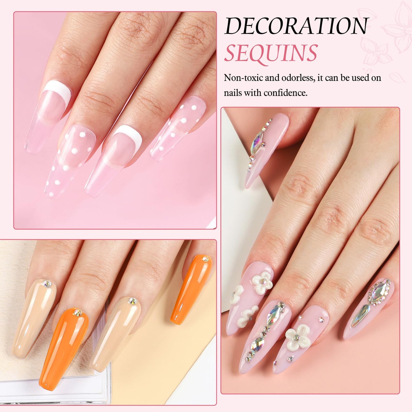 Peacecolor Acrylic Nail Kit with Everything with Drill and U V Light 6Pcs Acrylic Powder 4Pcs Gel Nail Polish 24Pcs Glitter Powder Base Top Coat Nail Tools Manicure Kit DIY Home Salon