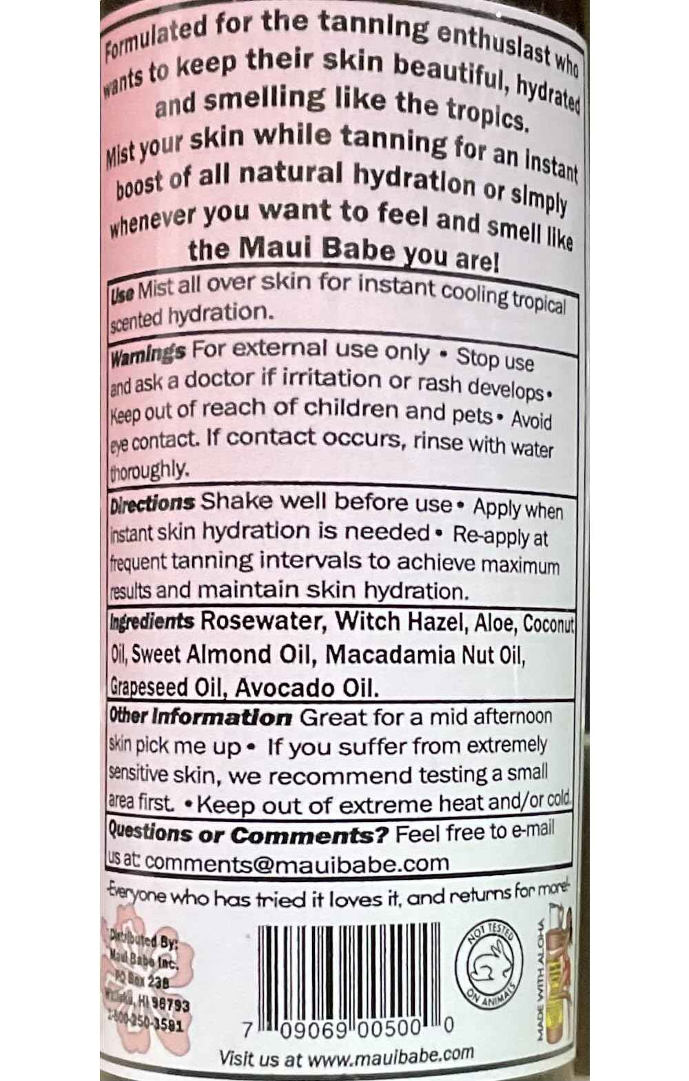 Maui Babe Hydrating Mist
