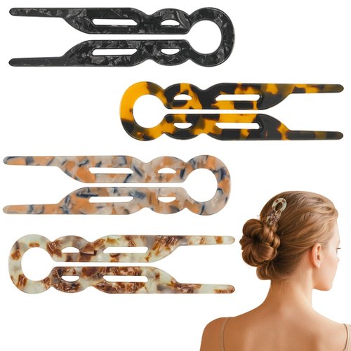 Lialys Prestige Hair Pins for Women - 4PCS French Elegant Hair Clips, Hair Pins & Sticks for Women (Set 1)