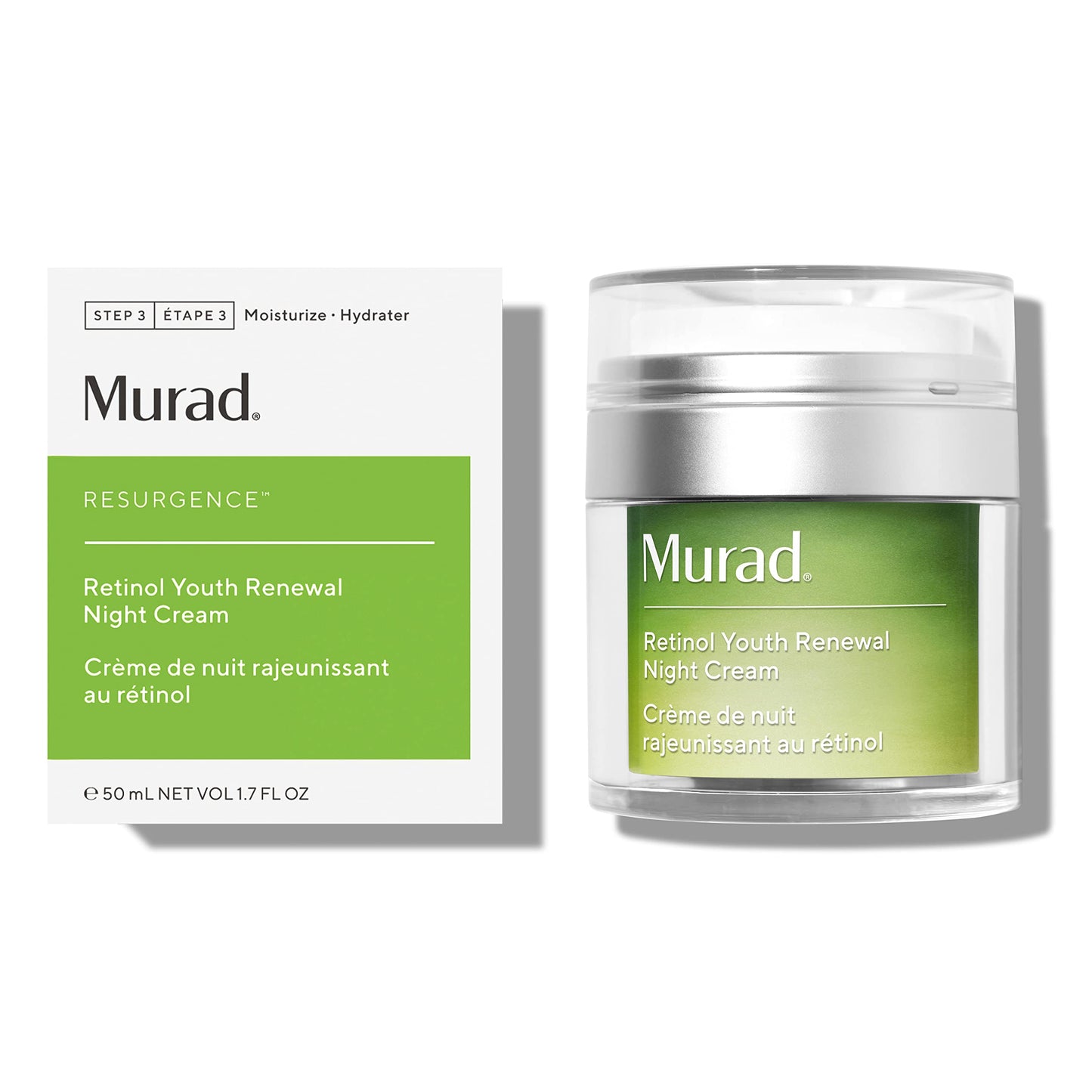 Murad Resurgence Retinol Youth Renewal Night Cream – Anti-Aging Face Cream for Lines and Wrinkles – Hydrating, Firming and Smoothing Skin Care Treatment, 1.7 Fl Oz