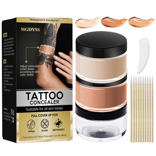 Tattoo-Cover-Up Concealer-Makeup Waterproof-Adjustable-Long-Lasting for-Tattoos-Scars-and-Other-Blemishes