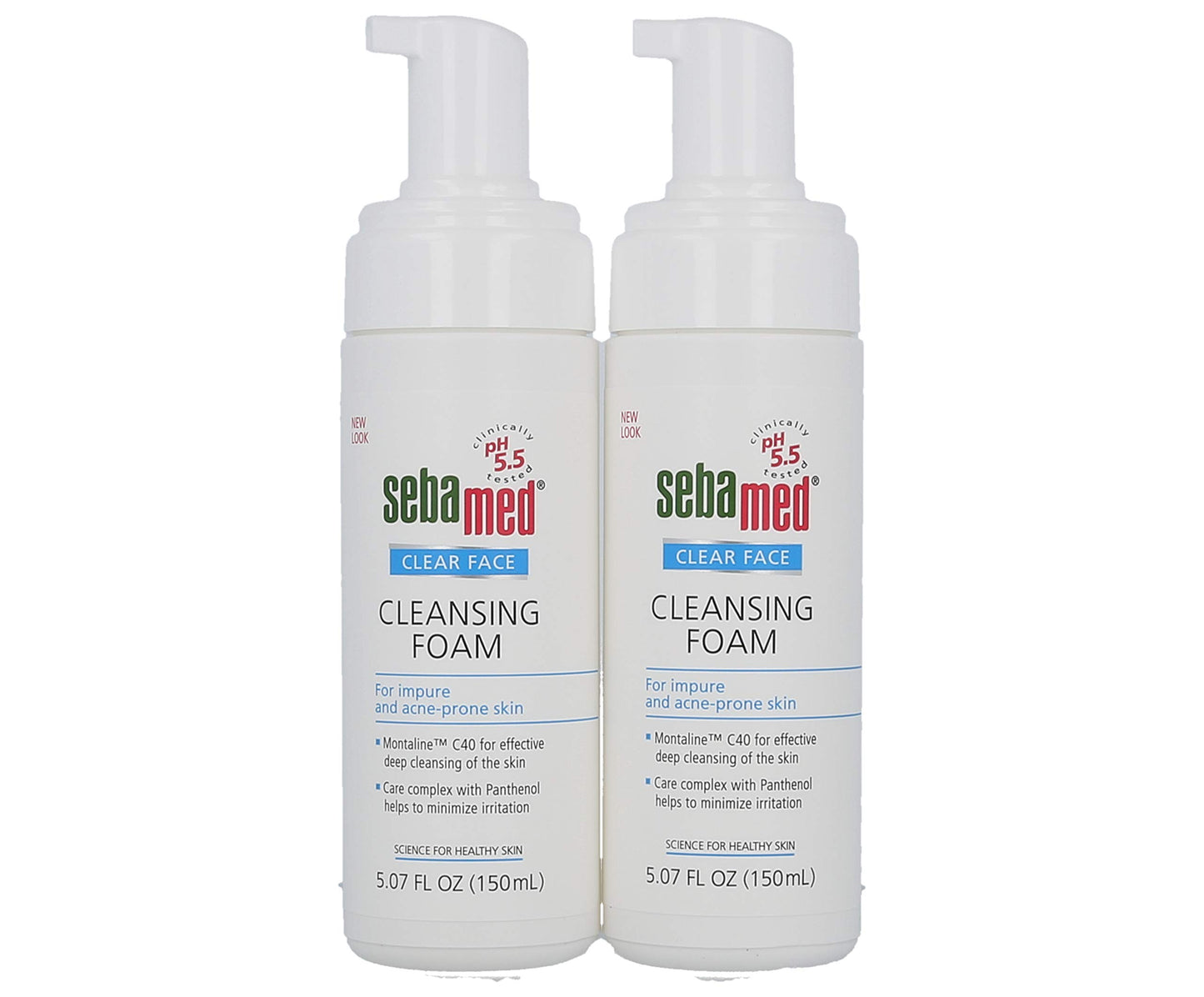 Sebamed Clear Face Cleansing Foam Gentle Face Wash for Impure Oily and Acne-prone Skin 5.07 Fluid Ounces (Pack of 2)