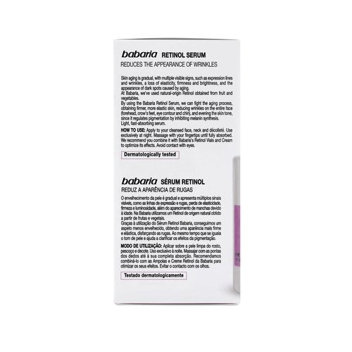 Babaria Retinol Face Serum, 1 oz - Facial Moisturizer for Skin Care - Anti Aging Serum to Reduce Appearance of Wrinkles - Improves Firmness and Elasticity - Light, Fast-Absorbing, Vegan Formula