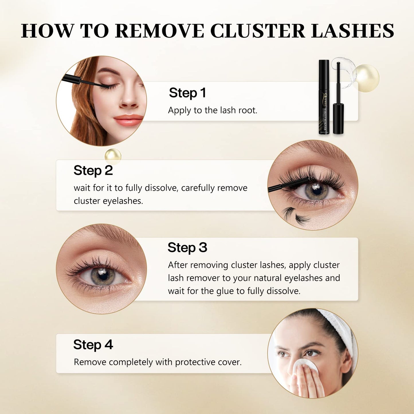 QUEWEL Lash Clusters Mix8-16mm Cluster Lashes Clear Thin Band DIY Lash Extensions Comfortable & Not Fall Apart Individual Lashes Long-Lasting Natural Look(QU16-Mix8-16mm)