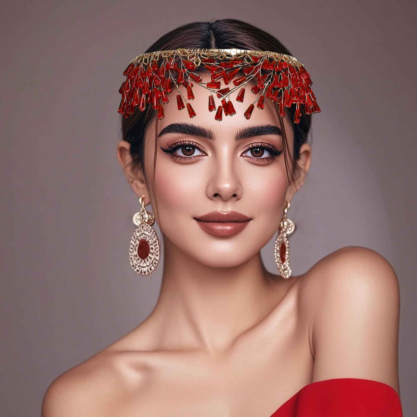 HNYYX Crystal Headband Birthday Party Hairband Bridal Wedding Hair Accessories