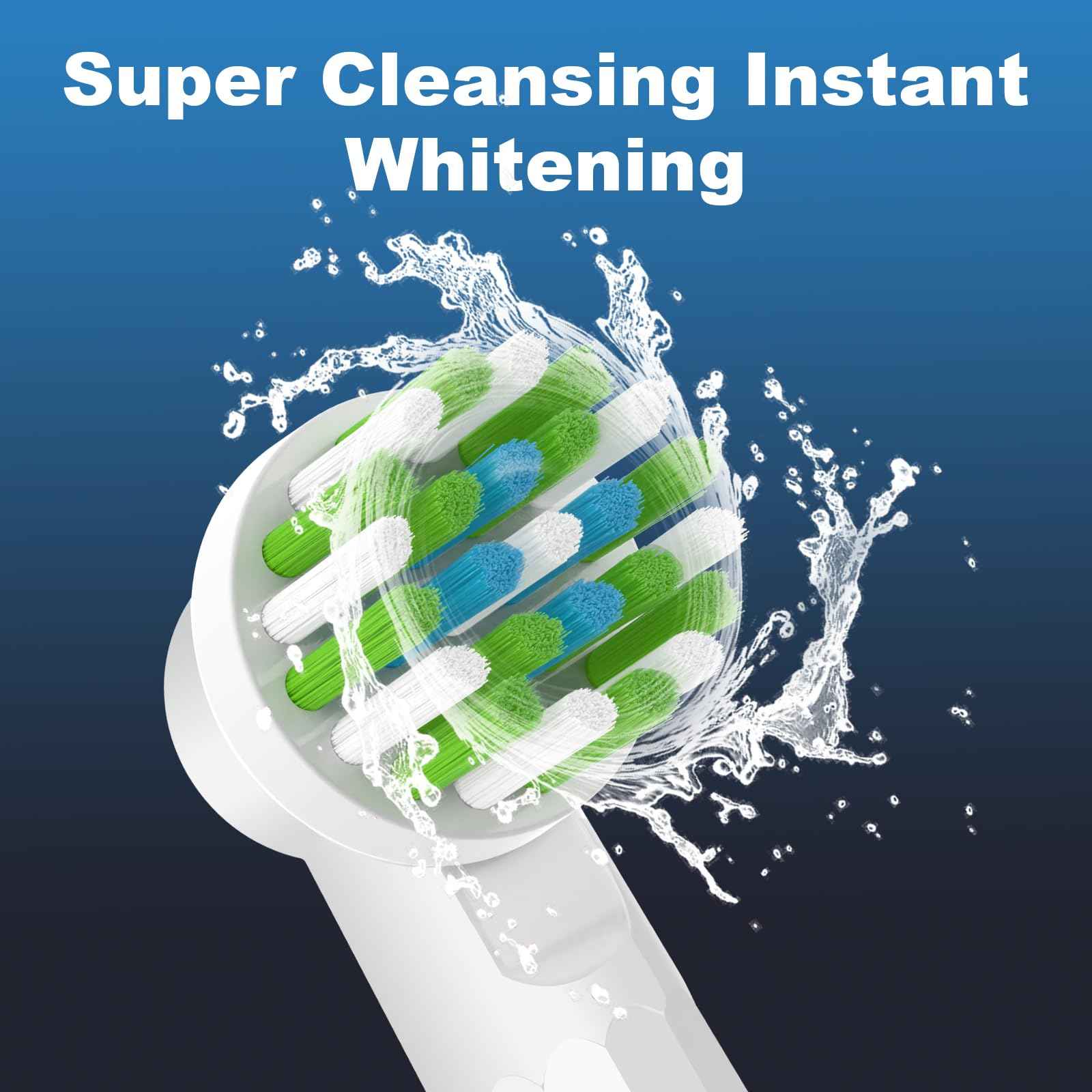 Scotzel Replacement Heads Compatible with Oral B Pro 1000, Genius X, Smart 1500 Series Electric Toothbrush, 8 Pcs Brush Heads Compatible with Oral B (Black/White)