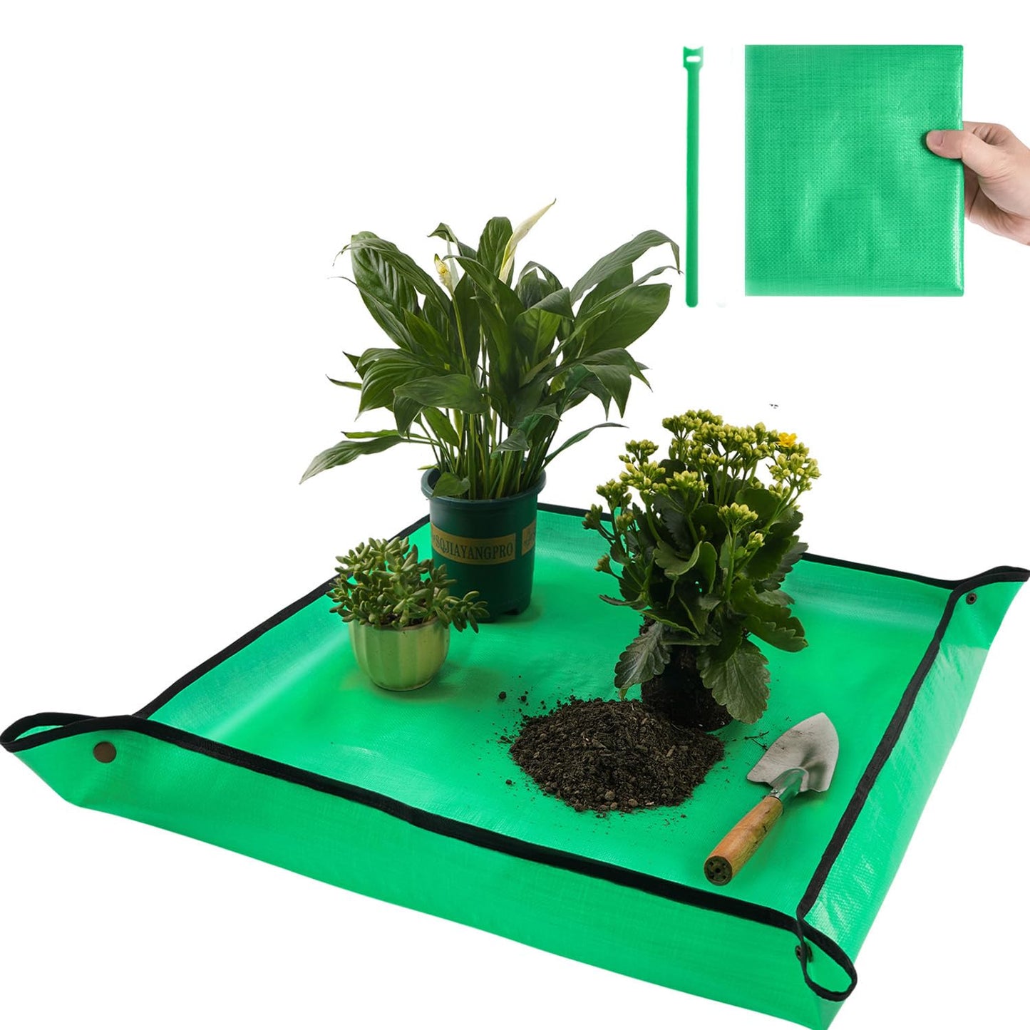 Onlysuki Repotting Mat for Indoor Plant Transplanting Control Mess, 26.8"X26.8" Waterproof Succulent Potting Mat Square Planting Tray Soil Change Mat Gardening Gifts for Plant Lovers