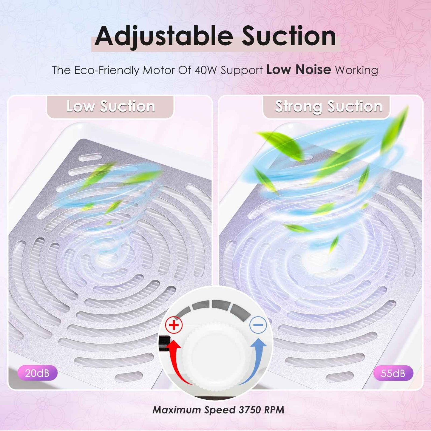 Nail Dust Collector Nail Tech & 26PCS Nail Drill Bits Set, 3/32 Professional Nail Bits Vacuum Dust Collector