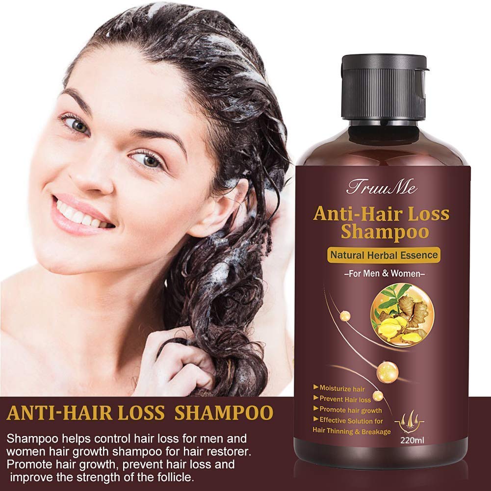 Hair Growth Shampoo, Hair Loss Shampoo, Hair Thickening Shampoo, Anti-Thinning Shampoo, Hair Growth-Thickening Shampoo, Hair Loss Treatment, for Stop Hair Loss, Grow Hair Fast, Men & Women, 220ML