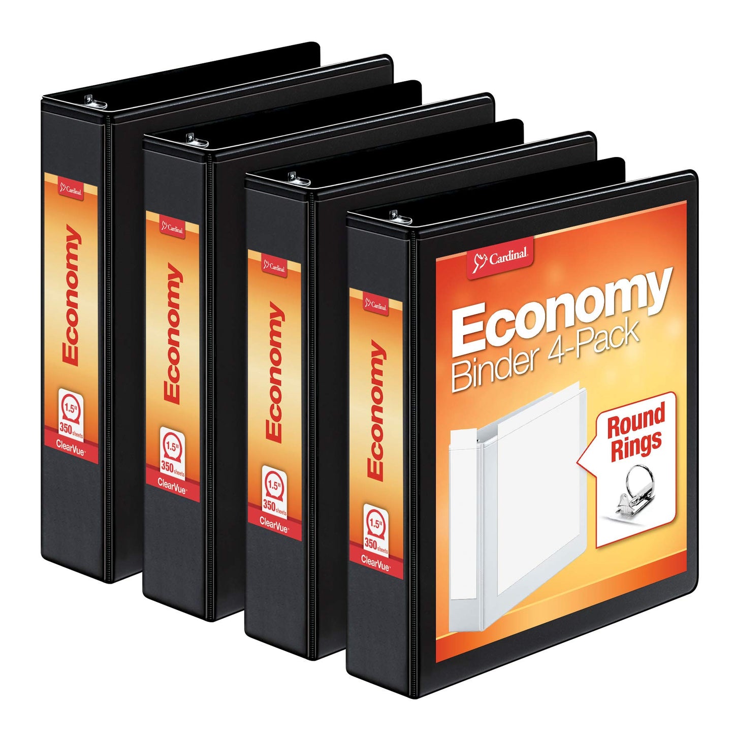 Cardinal Economy 3-Ring Binders and Cardinal Economy 3 Ring Binders Bundle (12 Pack)